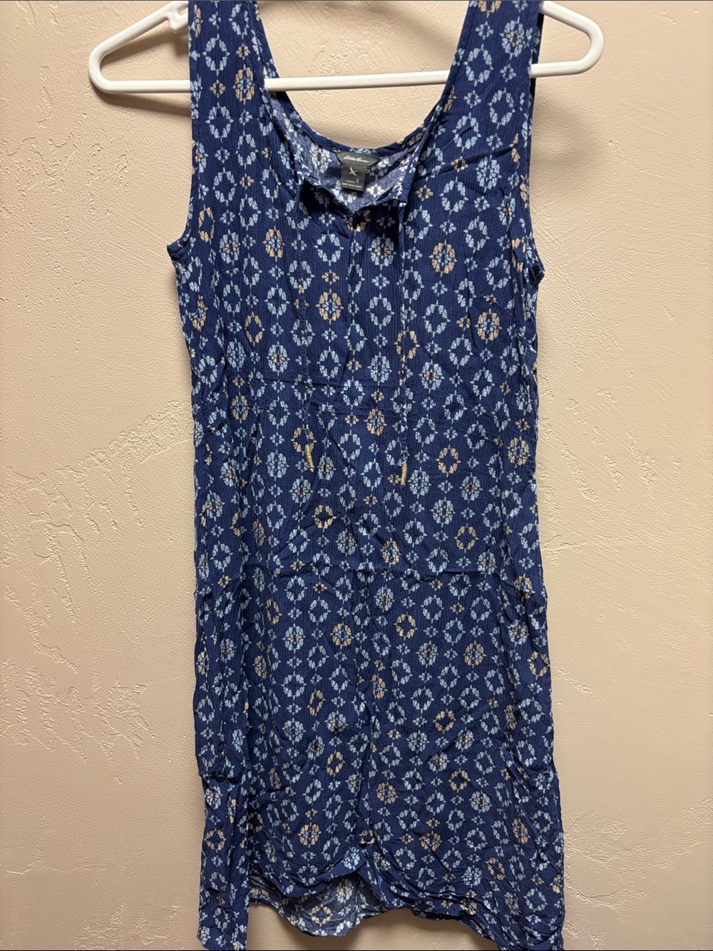 Eddie Bauer Blue Patterned Midi Dress 4